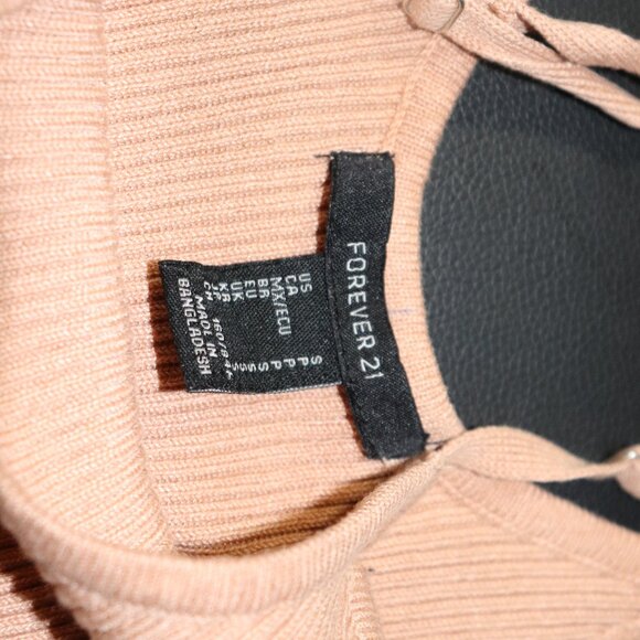 TAN RIBBED DRESS - Picture 1 of 3